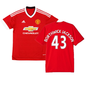 Manchester United 2015-16 Home Shirt (S) (Borthwick Jackson 43) (Good)_0