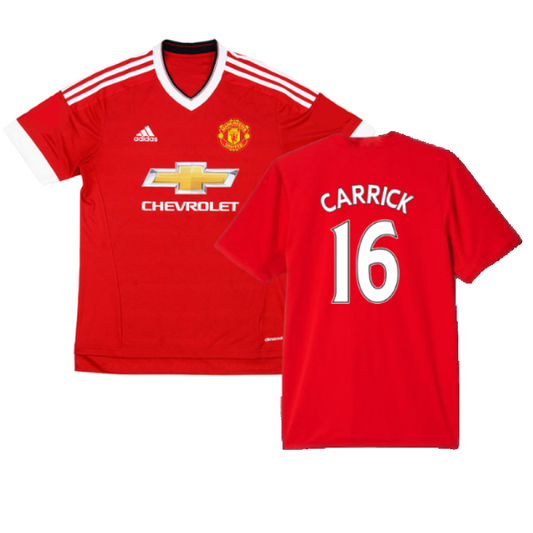 Manchester United 2015-16 Home Shirt (M) (Carrick 16) (Fair)_0