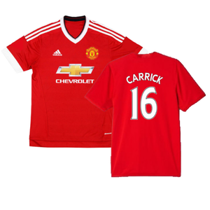 Manchester United 2015-16 Home Shirt (L) (Excellent) (Carrick 16)_0