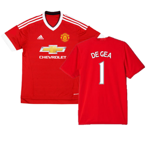 Manchester United 2015-16 Home Shirt (S) (De Gea 1) (Good)_0