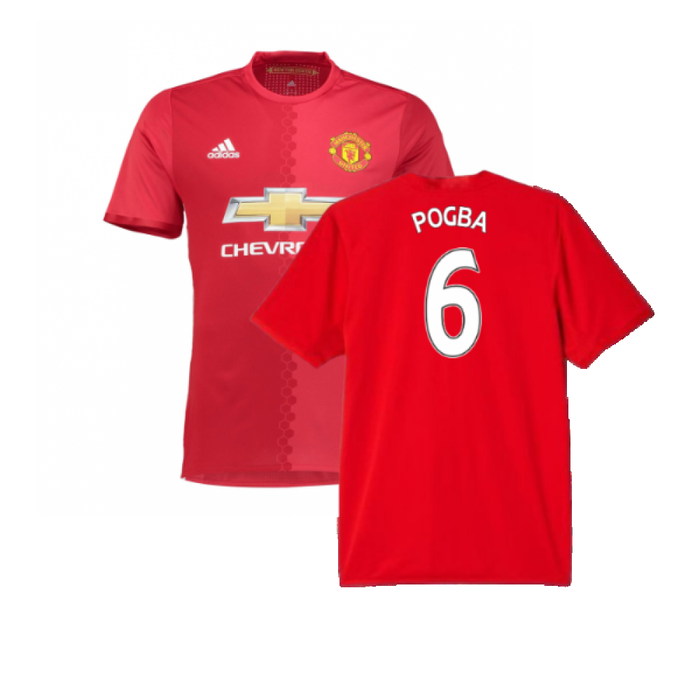 Manchester United 2016-17 Home Shirt (4XL) (Excellent) (Pogba 6)