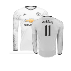 Manchester United 2016-17 Long Sleeve Third Shirt (9-10y) Rashford #19 (Mint) (Martial 11)_0