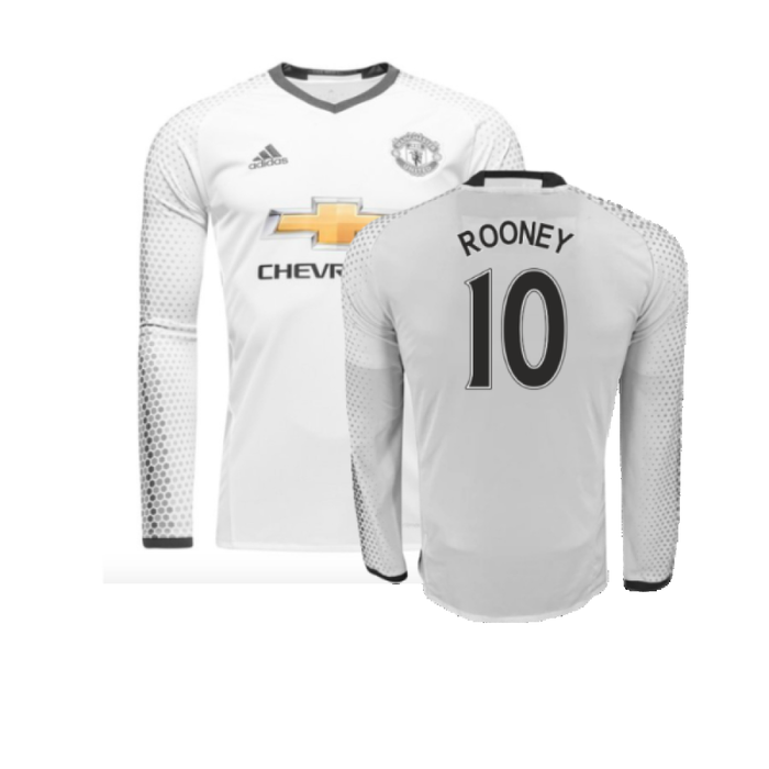 Manchester United 2016-17 Long Sleeve Third Shirt (9-10y) Rashford #19 (Mint) (Rooney 10)