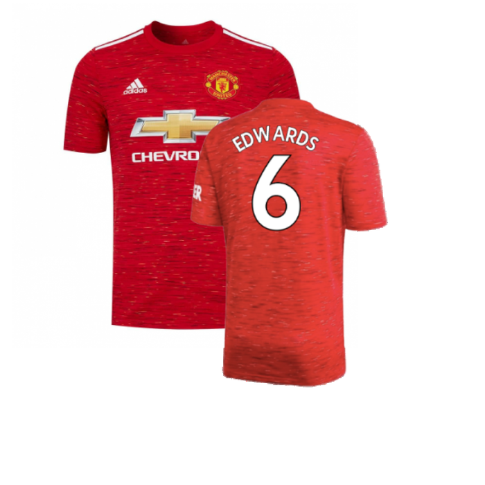 Manchester United 2020-21 Home Shirt (Mint) (EDWARDS 6)