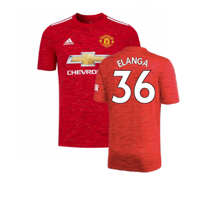 Manchester United 2020-21 Home Shirt (L) (Excellent) (Elanga 36)