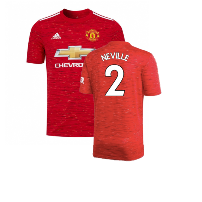 Manchester United 2020-21 Home Shirt (Excellent) (NEVILLE 2)