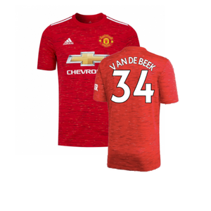 Manchester United 2020-21 Home Shirt (L) (Excellent) (VAN DE BEEK 34)_0