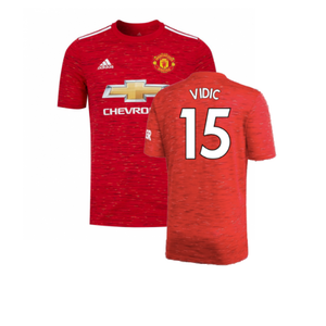 Manchester United 2020-21 Home Shirt (L) (Excellent) (VIDIC 15)_0