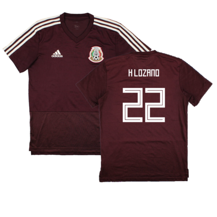 Mexico 2018-19 Adidas Training Shirt (S) (H Lozano 22) (Excellent)