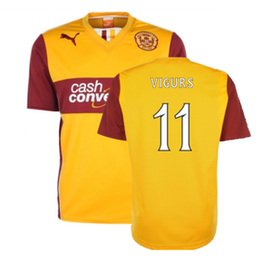 Motherwell 2013-14 Home Shirt (S) (Excellent) (Vigurs 11)_0