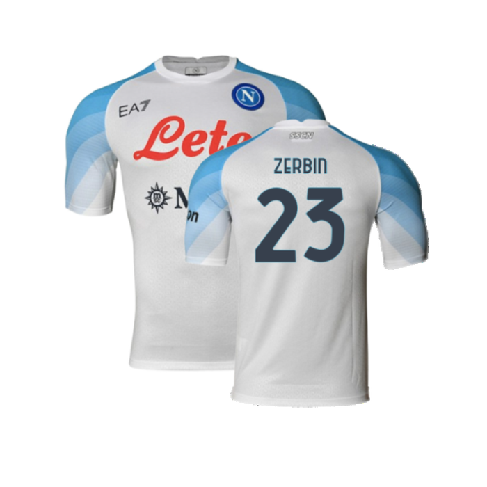 Napoli 2022-2023 Away Player Issue Shirt (XL) (Very Good) (Zerbin 23)