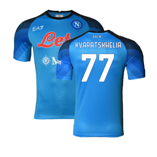 Napoli 2022-23 Player Issue Home Shirt (XL) (Excellent) (Kvaratskhelia 77)_0