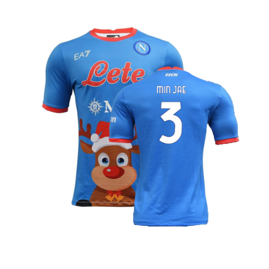 Napoli 2022-23 Special Edition Christmas Shirt (S) (Excellent) (Min Jae 3)_0