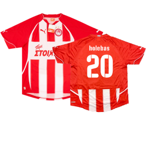 Olympiakos 2010-11 Home Shirt (M) (Good) (Holebas 20)_0