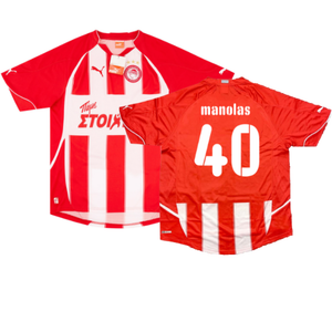 Olympiakos 2010-11 Home Shirt (M) (Good) (Manolas 40)_0