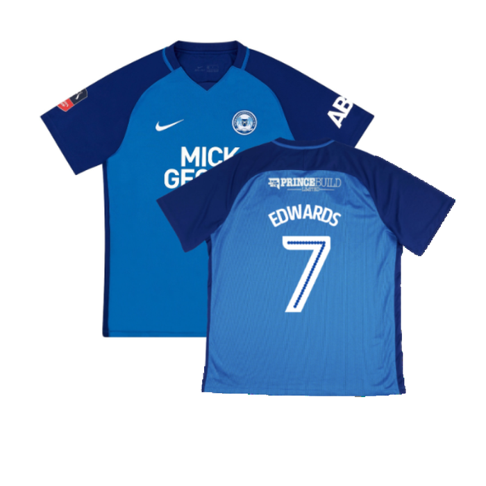 Peterborough United 2017-18 Home Shirt (M) (Excellent) (Edwards 7)