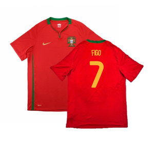 Portugal 2008-10 Home Shirt (M) (Very Good) (Figo 7)_0