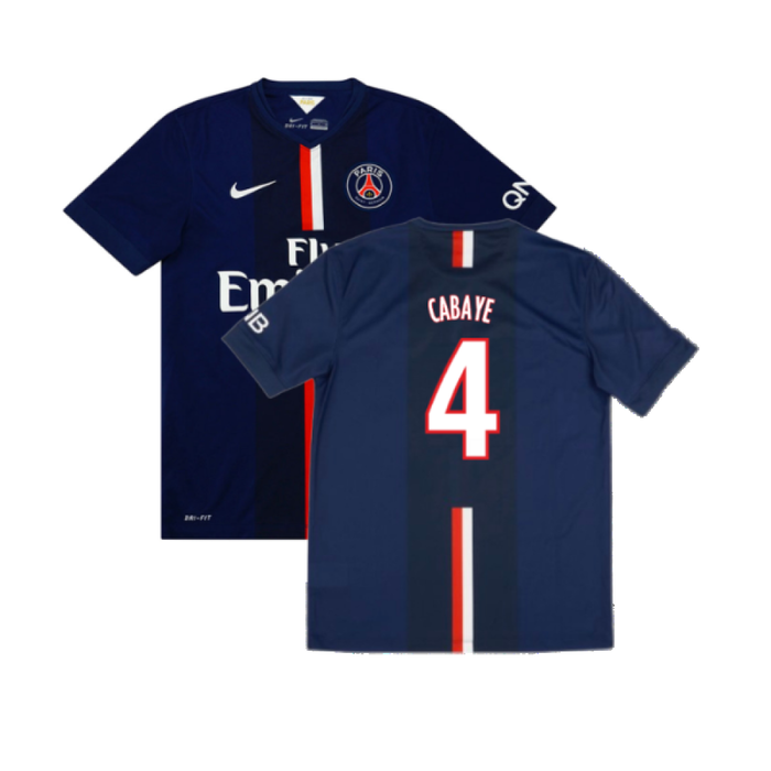 PSG 2014-15 Home Shirt (L) (Good) (Cabaye 4)