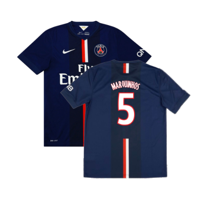 PSG 2014-15 Home Shirt (L) (Good) (Marquinhos 5)