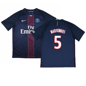 PSG 2016-17 Home Shirt (L) (Excellent) (Marquinhos 5)_0