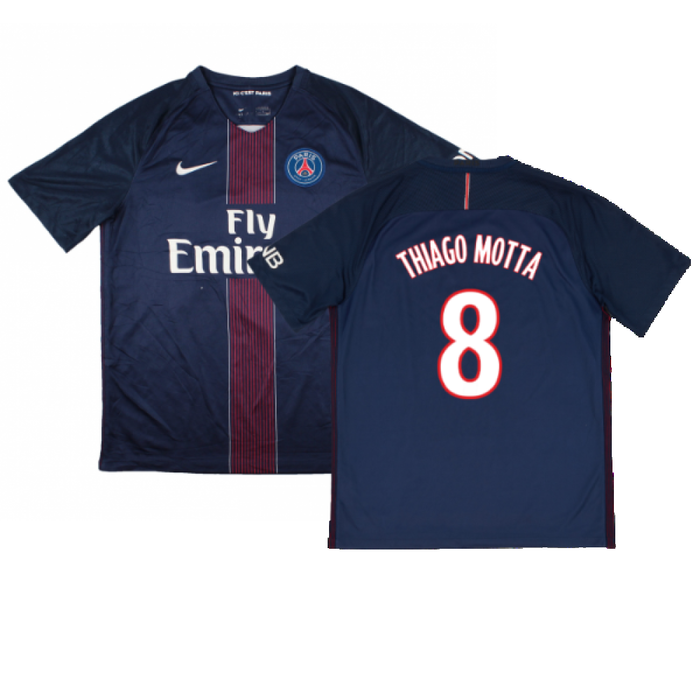 PSG 2016-17 Home Shirt (M) (Good) (Thiago Motta 8)