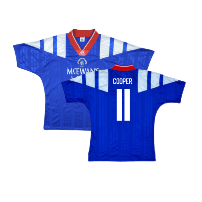 Rangers 1992-94 Home Shirt (S) (Good) (COOPER 11)