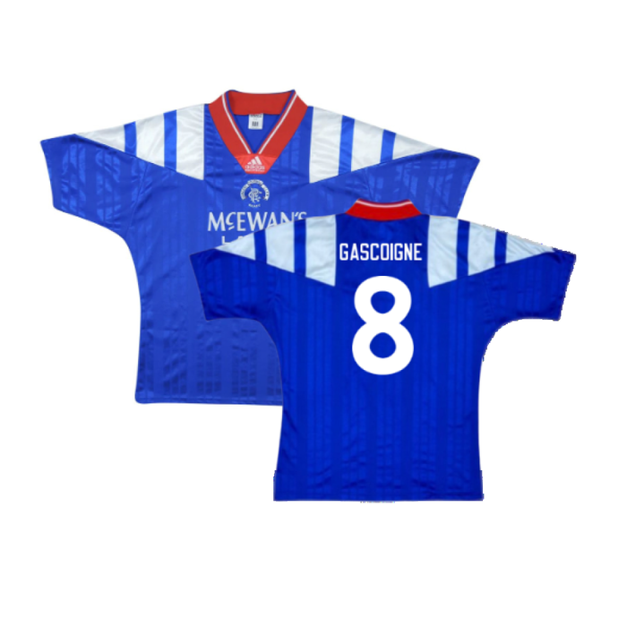 Rangers 1992-94 Home Shirt (XL) (Excellent) (GASCOIGNE 8)