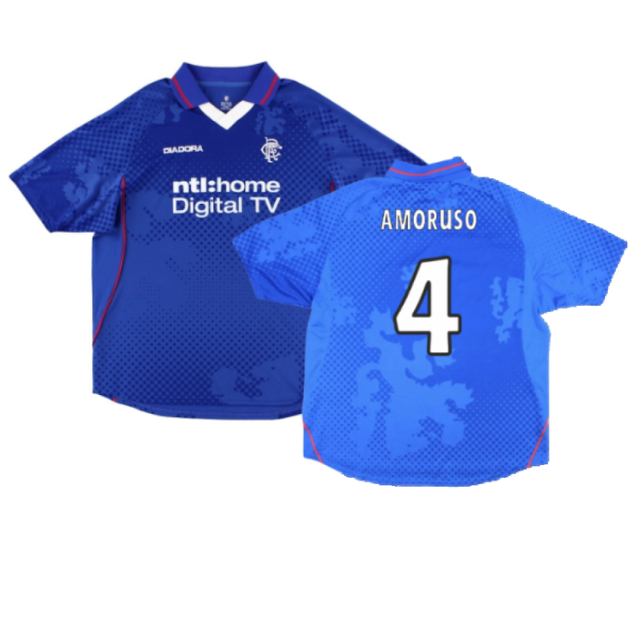 Rangers 2002-2003 Home Shirt (XXL) (Excellent) (Amoruso 4)