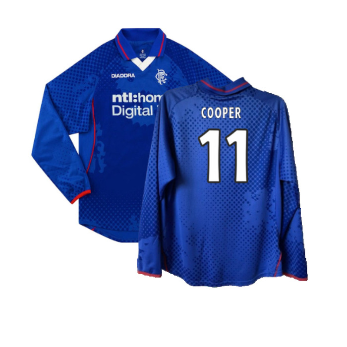 Rangers 2002-2003 Long Sleeved Home Shirt (XL) (Excellent) (Cooper 11)