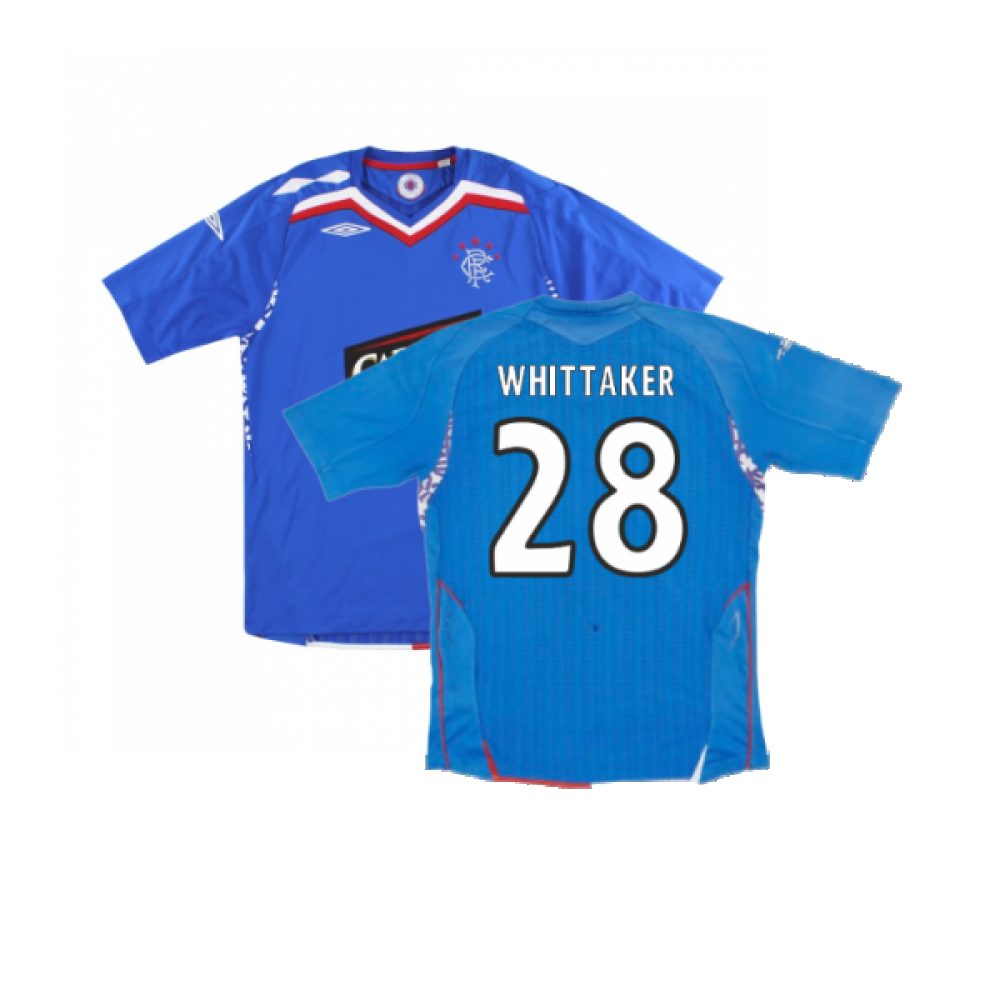 Rangers 2007-08 Home Shirt (Excellent) (Whittaker 28)_0