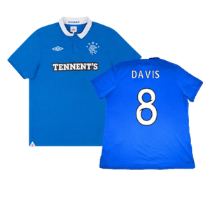 Rangers 2010-11 Home Shirt (Very Good) (Davis 8)_0