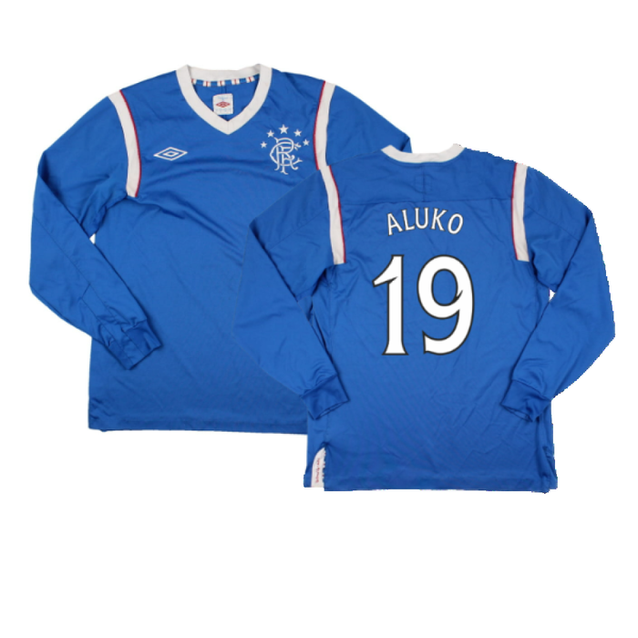 Rangers 2011-12 Home Long Sleeve Shirt (Sponsorless) (S) (Good) (Aluko 19)