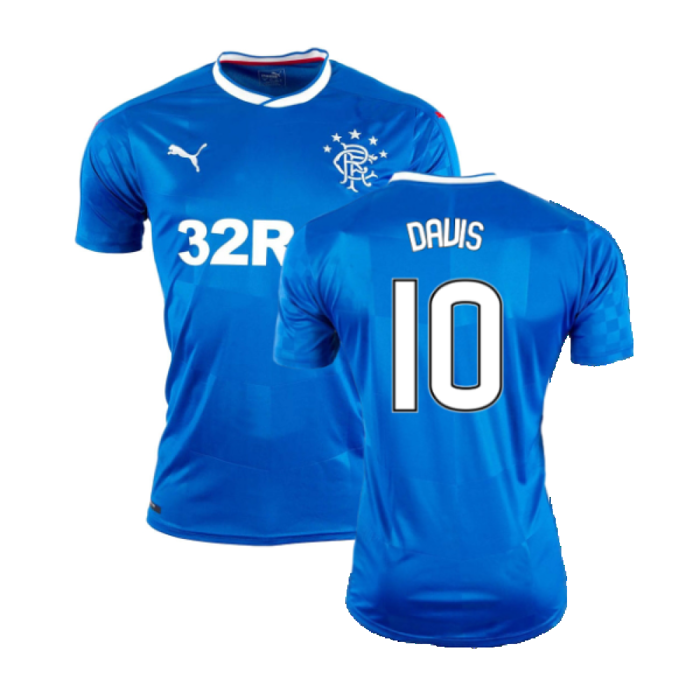 Rangers 2016-17 Home Shirt (XL) (Very Good) (Davis 10)_0