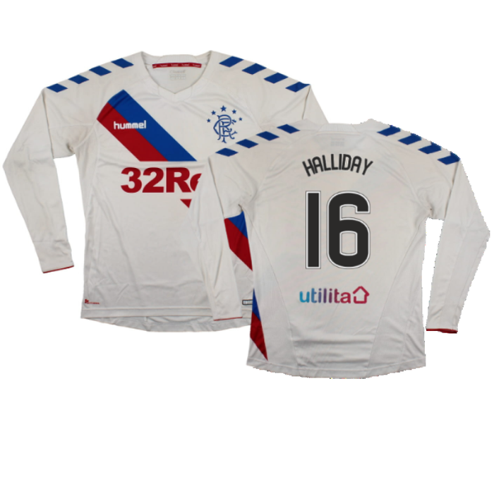 Rangers 2018-19 Long Sleeve Away Shirt (XS) (Excellent) (Halliday 16)