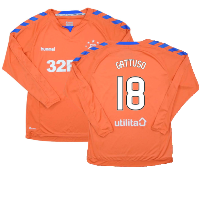 Rangers 2018-19 Long Sleeve Third Shirt (S) (Excellent) (GATTUSO 18)