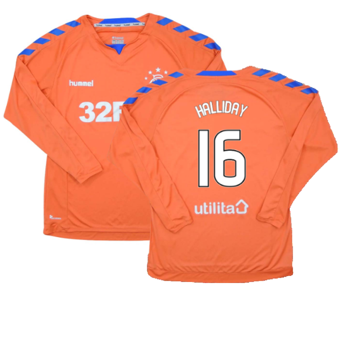 Rangers 2018-19 Long Sleeve Third Shirt (S) (Excellent) (Halliday 16)