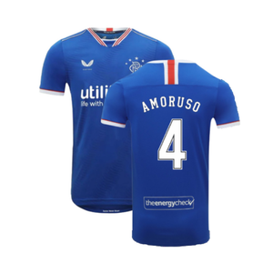 Rangers 2020-21 Home Shirt (S) (AMORUSO 4) (Excellent)_0