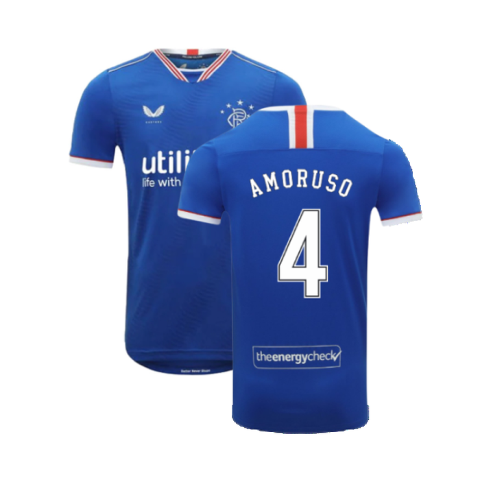 Rangers 2020-21 Home Shirt (XL) (AMORUSO 4) (Mint)