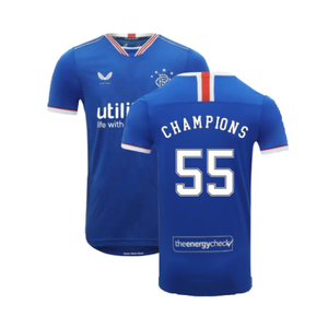 Rangers 2020-21 Home Shirt (S) (Champions 55) (Excellent)_0