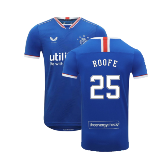 Rangers 2020-21 Home Shirt (S) (ROOFE 25) (Excellent)