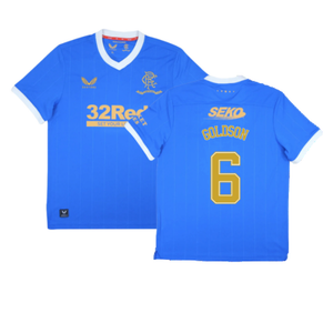 Rangers 2021-22 Home Shirt (4XL) (Mint) (GOLDSON 6)_0