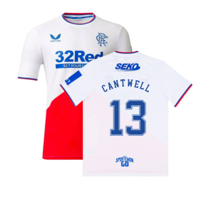 Rangers 2022-23 Away Shirt (M) (Cantwell 13) (Mint)