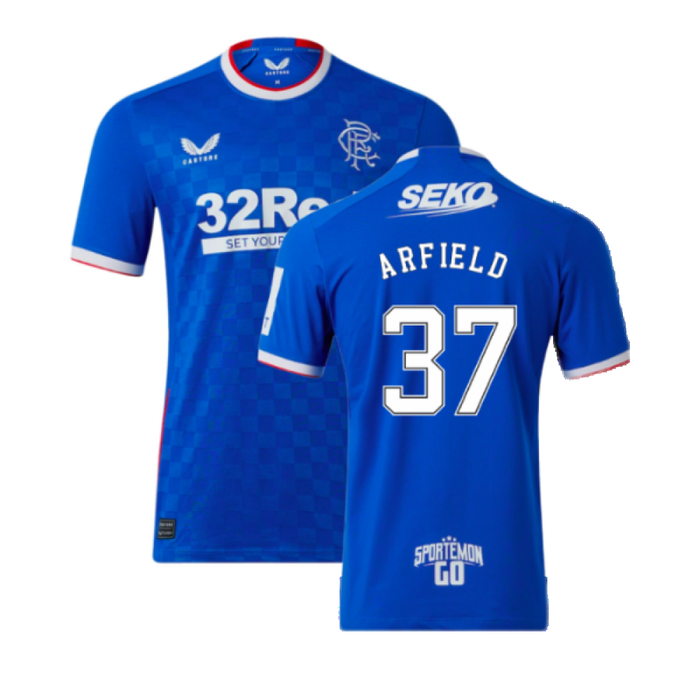 Rangers 2022-23 Home Shirt (M) (Mint) (ARFIELD 37)