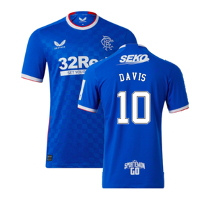 Rangers 2022-23 Home Shirt (XL) (Mint) (DAVIS 10)_0