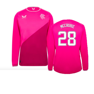 Rangers 2022-23 Long Sleeve Goalkeeper Away Shirt (Sponsorless) (Womens 10) (Excellent) (McCrorie 28_0