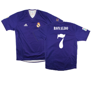 Real Madrid 2001-02 Anniversary Third Shirt (S) (Excellent) (Ronaldo 7)_0