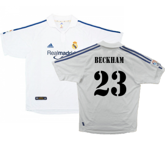 Real Madrid 2001-02 Home Shirt (Very Good) (Beckham 23)_0