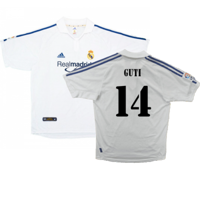 Real Madrid 2001-02 Home Shirt (Very Good) (Guti 14)