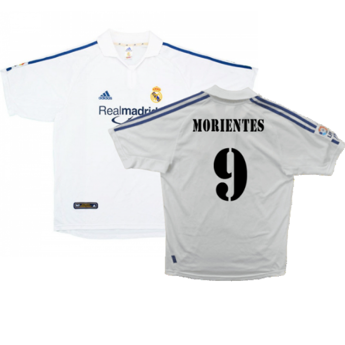 Real Madrid 2001-02 Home Shirt (Very Good) (Morientes 9)