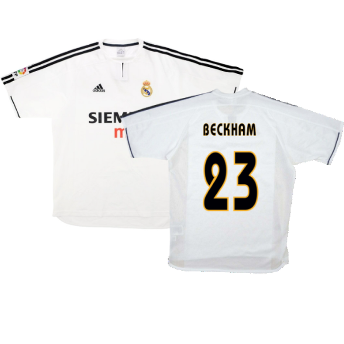 Real Madrid 2003-04 Home Shirt (M) (Good) (Beckham 23)